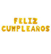 Globos Metalizados Letrero Feliz Cumpleaños