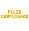 Globos Metalizados Letrero Feliz Cumpleaños