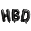 Globos Metalizados Letras HBD Plata-Dorado-Oro Rosa-Negro