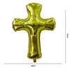 Globos Metalizados Cruz Dorada-Plata 70x60 cm