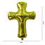 Globos Metalizados Cruz Dorada-Plata 70x60 cm