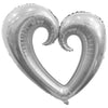 Globos Metalizados Corazón Hueco Metalizado 40" 100 cm