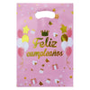 Bolsa Piñata Metalizada Feliz Cumpleaños x 10