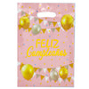 Bolsa Piñata Metalizada Feliz Cumpleaños x 10