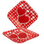 Plato Cartón Cuadrado Corazón Rojo 6" 8" x12