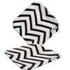 Plato Cartón Cuadrado ZigZag 6" 8" Negro x12