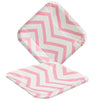 Plato Cartón Cuadrado ZigZag 6" 8" Rosado x12