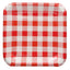 Plato Cartón Cuadrado Pic Nic 6" Rojo