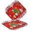 Plato Cartón Cuadrado 6" Navidad x12