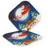 Plato Cartón Cuadrado 6" Navidad x12