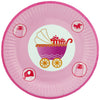 Plato Cartón Redondo Baby Shower 7" x12