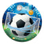 Plato Cartón Redondo Fútbol 7" x12 pcs