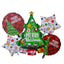 Bouquet Globos Metalizados Feliz Navidad Varios Diseños