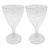Copa Vino x 6 Con Purpunina ( Escarcha)