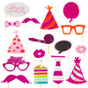 Photo Props-Acesoriso para Selfies Fiesta Happy Birthday