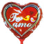 Globos Metalizados Foil (Miylar) 10" Corazón Te Amo x1