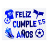 Stickers Para globos Feliz Cumpleaños Futbol