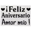 Stickers Para Globos Feliz Aniversario Amor