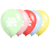 Globos Látex Biodegradables Pastel Surtidos Impresos - Feliz Cumpleaños