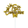 Adorno Torta Feliz Cumpleaños Corona