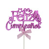 Adorno Torta -Topper Paste Feliz Cumpleaños Mariposas