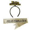 Kit Banda Feliz Cumpleaños y Corona Tiara
