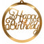 Adorno Topper de Pared Acrilico Happy Birthday 31x30