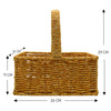 Cesta de Mimbre Tejida a Mano Flores Canasta de Picnic