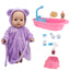 Juguete Set Bebe con Accesorios de Juego de Baño para Muñecas