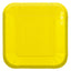 Plato Cartón Cuadrado 6" 8" Amarillo x12