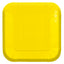 Plato Cartón Cuadrado 6" 8" Amarillo x12