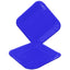 Plato Cartón Cuadrado 6" 8" 9" Azul x12