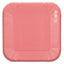 Plato Cartón Cuadrado 6" 8" Rosado x12