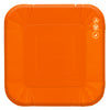 Plato Cartón Cuadrado 6" 8" Naranja x12