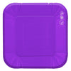 Plato Cartón Cuadrado 6" 8" 9" Lila x12