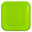 Plato Cartón Cuadrado 6" 8" Verde Limón x12