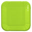 Plato Cartón Cuadrado 6" 8" Verde Limón x12