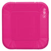 Plato Cartón Cuadrado 6" 8" Fucsia x12