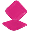 Plato Cartón Cuadrado 6" 8" Fucsia x12