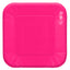 Plato Cartón Cuadrado 6" 8" Fucsia x12