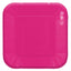 Plato Cartón Cuadrado 6" 8" Fucsia x12