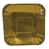 Plato Cartón Metalizado Cuadrado 6" 9" x12