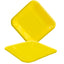 Plato Cartón Cuadrado Neón 6" 8" Amarillo x12
