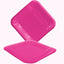 Plato Cartón Cuadrado Neón 6" 8" Fucsia x12