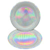 Plato Cartón Redondo 7" Iridiscente x12