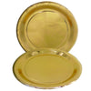 Plato Cartón Redondo Metalizado 9" x12