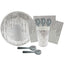 Kit Fiesta Diamantes (12 platos7"- 12 cubiertos- 12 vasos 8oz- 20 servilletas)