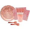 Kit Fiesta Diamantes (12 platos7"- 12 cubiertos- 12 vasos 8oz- 20 servilletas)