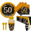 Kit 50 Años (Cubiertos-Platos-Servilletas-Vasos-Mantel )