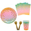 Kit Puntos Degrade (12 platos7"- 12 cubiertos- 12 vasos 8oz- 20 servilletas)